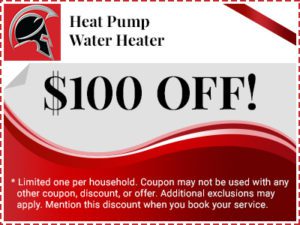 $100 off heat pump water heater coupon