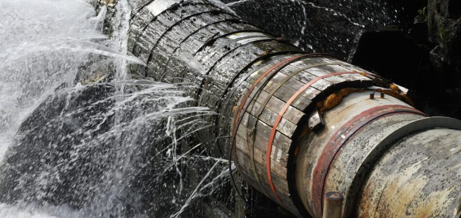 corroded and aged pipe