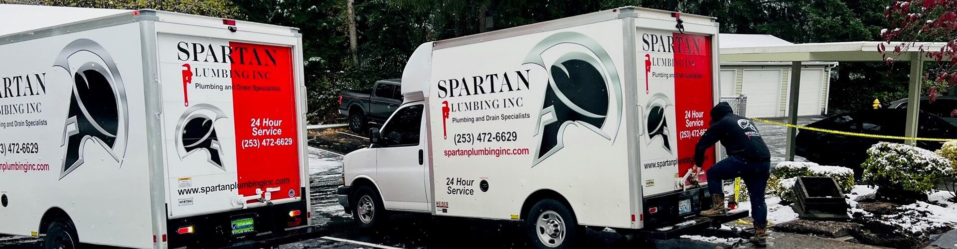 Spartan Plumbing Inc. Truck in Gig Harbor, WA
