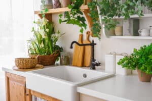 Fireclay kitchen sink