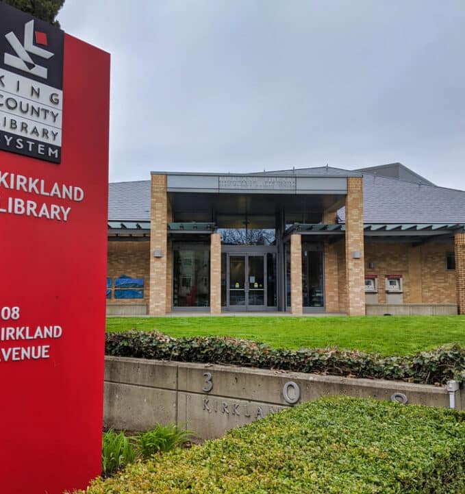 front of Kirkland Library