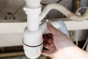 unclog drains with p-trap